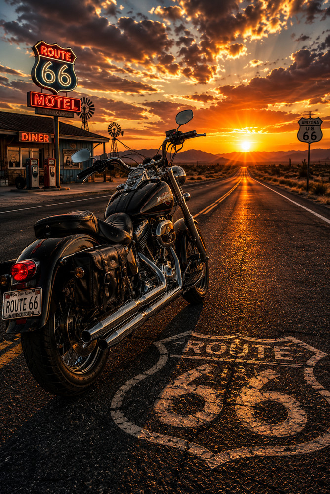 Digital Image Picture Photo Pic Wallpaper Background Harley Davidson Route 66