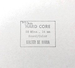 WALTER DE MARIA Hard Core 1973 Pencil Numbered MUSEUM QUALITY Limited Edition