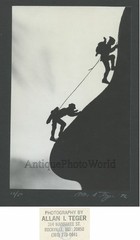 Nose climbers silhouette bodyscape vintage art photo A. Teger