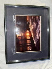 “Manhattan” Framed Sunset Photograph – Signed Artwork – Manhattan Beach Pier