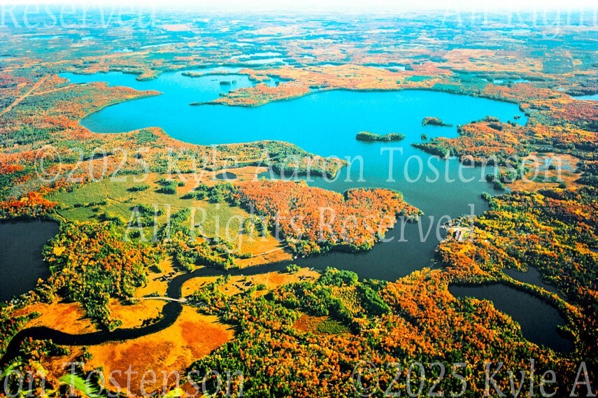 Tomahawk Lake, Minocqua, Oneida County, Wisconsin Overhead Photo. Frame Optional
