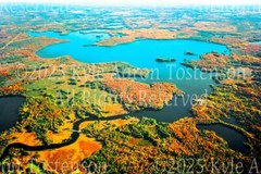 Tomahawk Lake, Minocqua, Oneida County, Wisconsin Overhead Photo. Frame Optional