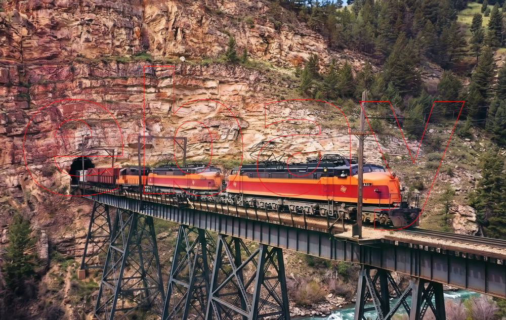 Photo Art Print of the Milwaukee Road Little Joe Electrics on the main line 1960