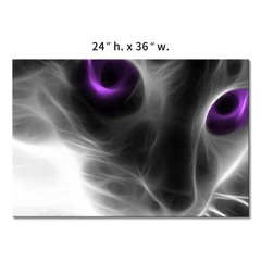 Cat with Purple Eyes Wall Art Painting Pictures Print On Canvas Animal The Pi…