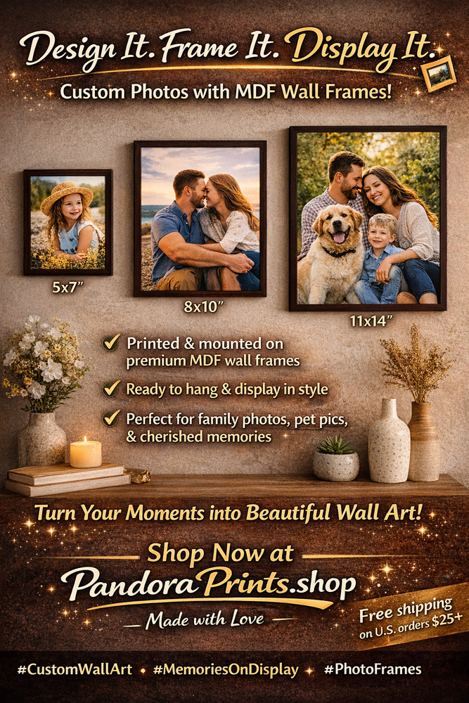 Custom Print Photo with MDF Frame, Personalized Framed Pictures Keepsake, Ready