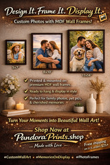 Custom Print Photo with MDF Frame, Personalized Framed Pictures Keepsake, Ready