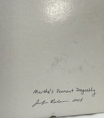 Marthas Pennant Dragonfly Matted Photograph Signed John Boland Artwork 11×14