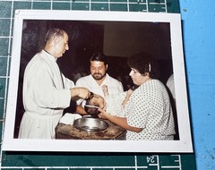 Polaroid Photo of the holy glory that is Baptism perfect polaroid 1970