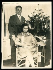 Doppelbelichtung – Weihnachten 1929 – Pärchen Geschenke – 1920er – Foto 9x12cm