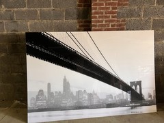 Brooklyn Bridge Plexi-Mount Black And White Photograph 87 X 58 1/2 Inches