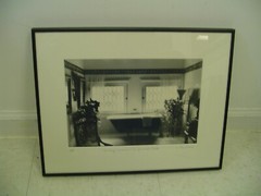 ART PHOTOGRAPHY Bathtub in Mansion B&W by L Santucci Wood Frames 13x16in