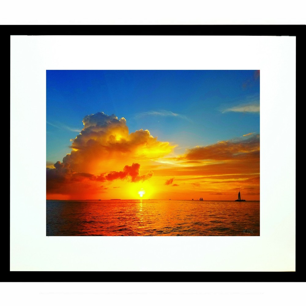 KEY WEST Sunset Symphony 11×14 Matted Art Photo Photograph Florida Keys Tropical