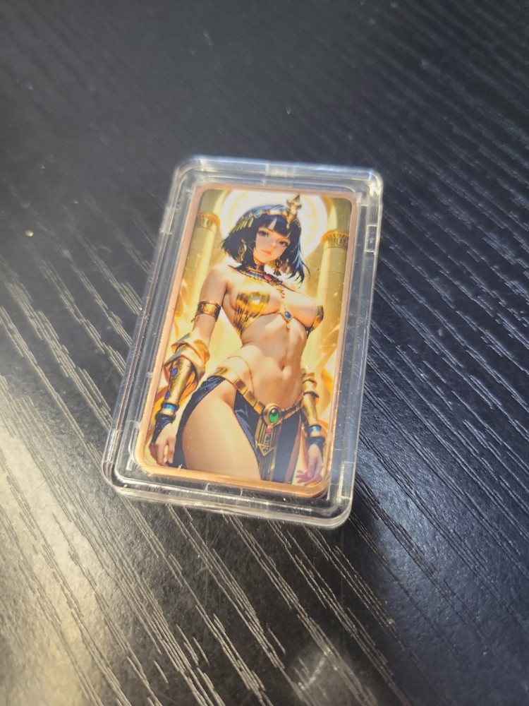 Colorized 1 OZ 999 Pure Copper Bar Beautiful Woman Sexy Naughty Baddie