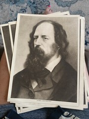 Famous English Poets Pamphlet & 6 Intaglio-gravure Pictures 9.5” H X 7”W