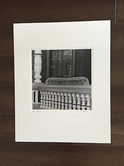 BRUCE BLUM Matted & SIGNED B&W Photo Print (10″X10″)-«Porch & Skeleton»
