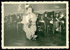 Clown Playing Saxophone at a Party 1955 – 1950s – Photo 10x7cm