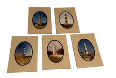 North Carolina Lighthouse Photos Signed Gamow Set Of 5 Hatteras Ocracoke 5” X 7”