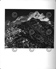 BOOK PLATE B&W Photo ANSEL ADAMS Sierra Nevada from Lone Pine / Lone Pine Peak