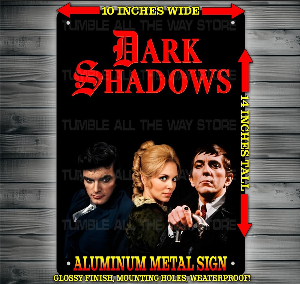 Dark Shadows – Barnabas Collins Horror Glossy Metal Sign Wall Art 10″ x 14″