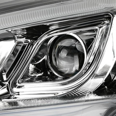 JDM Chrome LED Projector Headlights Compatible with 2007-2011 Honda CR-V, Left +