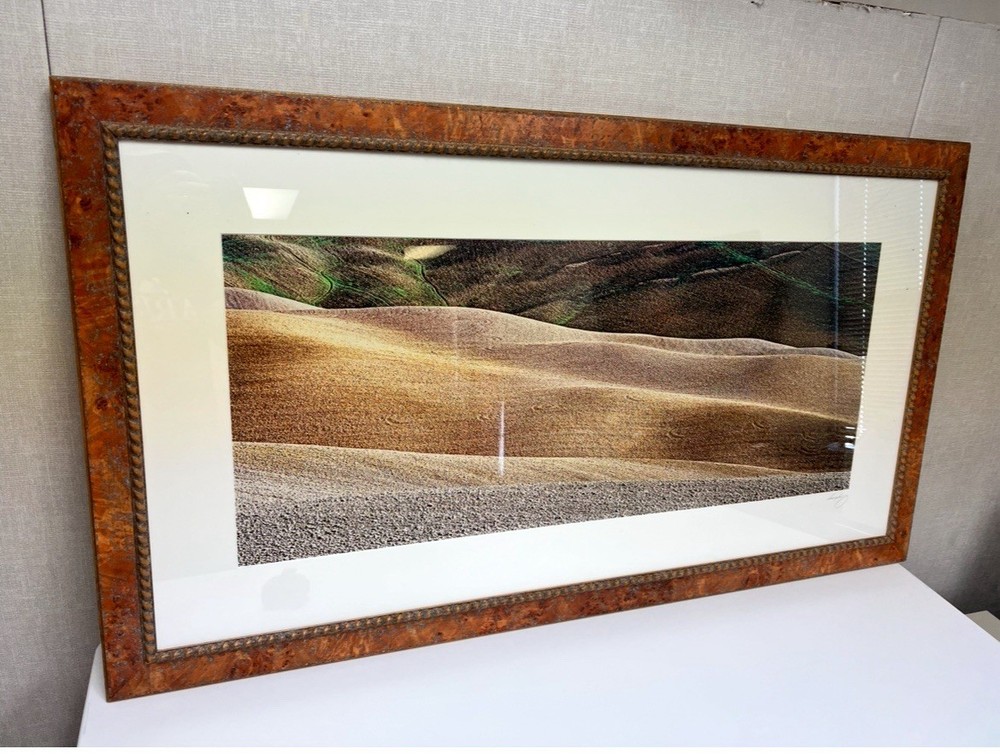 Larry Humphrey Signed Fine Art Photo Of Val De Orcia, Italy Sand Landscape 53×30