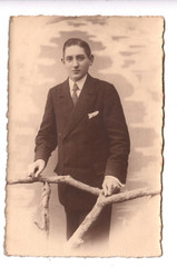 10953-Photo Postcard * Men Still Image * Ben. Werner Voigt Brandenburg 1921