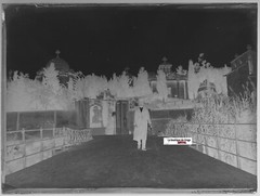 Man, Spain, Cemetery, Glass Photo Plate, Black & White Negative 9X12 Cm