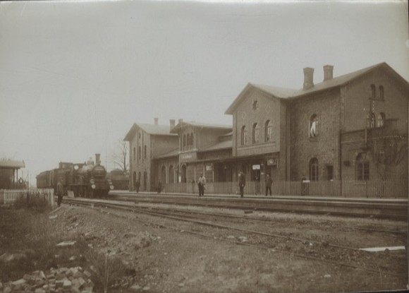 Original Photo Salzbergen in Emsland, Station, Locomotive, around 1900 – 17275