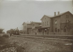 Original Photo Salzbergen in Emsland, Station, Locomotive, around 1900 – 17275