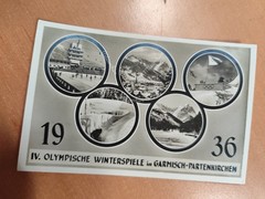 Postcard postcard Olympic Winter Games 1936 Garmisch Partenkirchen WW2 F20