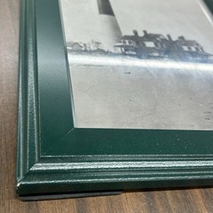 Vintage Barnegat Lighthouse Photo Keepers House NJ Hand Printed Framed Picture