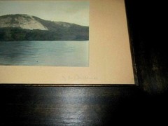 J Carleton Bicknell White Horse Ledge Hand Colored Photo Wallace Nutting Peer