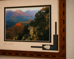 Signed Alain Briot Grand Canyon Framed Photograph w/ Stone & Turquoise Accent –