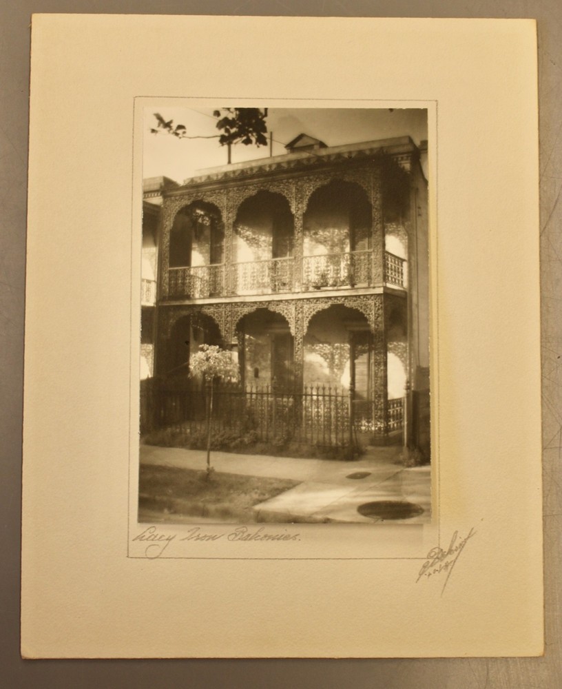 06/29. Eugene Delacroix Signed «Lacy Iron Balconies» Silver Gelatin Print