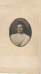 Vintage homemade cabinet card from Janie M Daniel – New Years 1908 