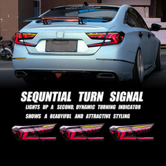 LED Taillight Assembly for 10Th Gen Honda Accord 2018 2019 2020 2021 2022 Smoke