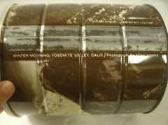 ANSEL ADAMS Winter Morning Yosemite Valley HILLS BROS. COFFEE CAN 1969 with LID