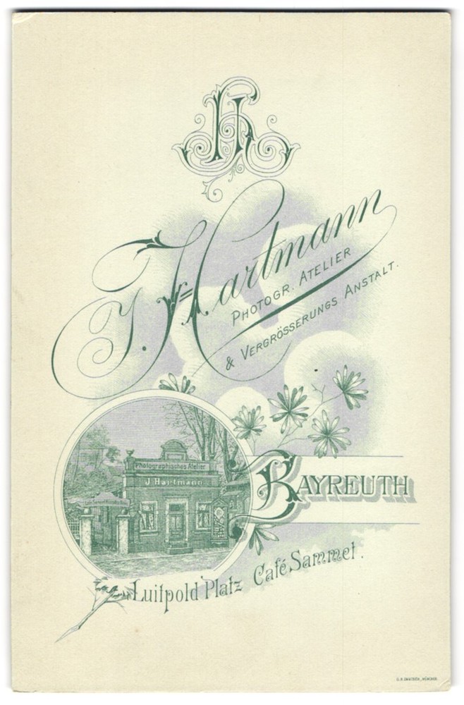Photograph J. Hartmann, Bayreuth, Luitpold Platz, view Bayreuth, view of F