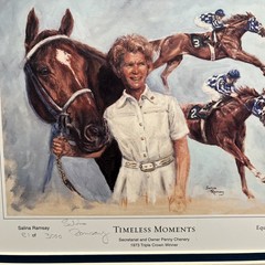 Timeless moment. Secretariat With Owner By Salina Ramsey.