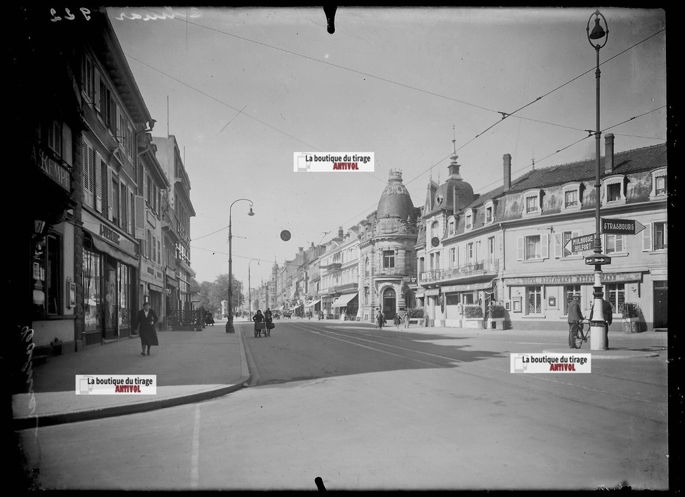 Vintage Black And White Photo Glass Plate Negative 13X18 Cm Colmar France