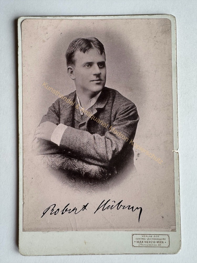 orig. KAB cabinet photo photograph old picture around 1890 Robert Hübner actor