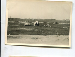 4 Vintage Photos Beetle Car at Campground 1960, 10x7cm