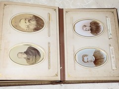 Antique Photo Album for Cabinet Cards, Family and Soldiers, c.1900