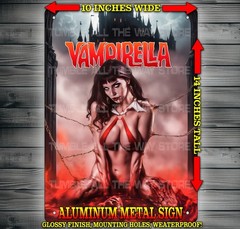 Sexy Vampirella Vampire Goddess Flesh Chained Metal Sign Wall Art 10″ x 14″