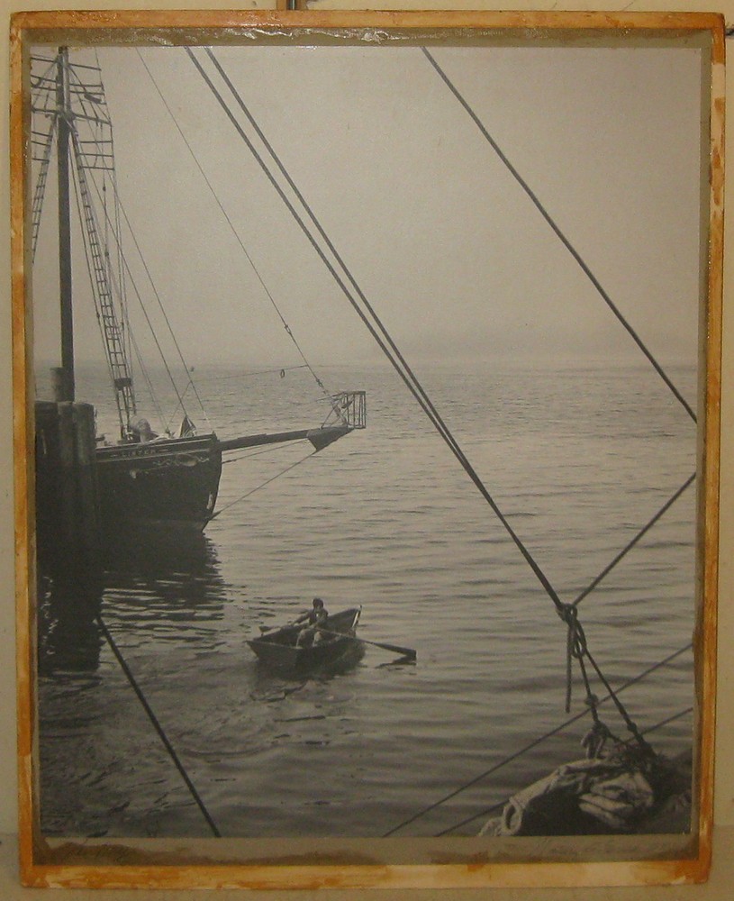 Vintage HARVEY FALK ‘The Dory’ Young Boy Rowing FLORIDA Pictorialist PHOTOGRAPH