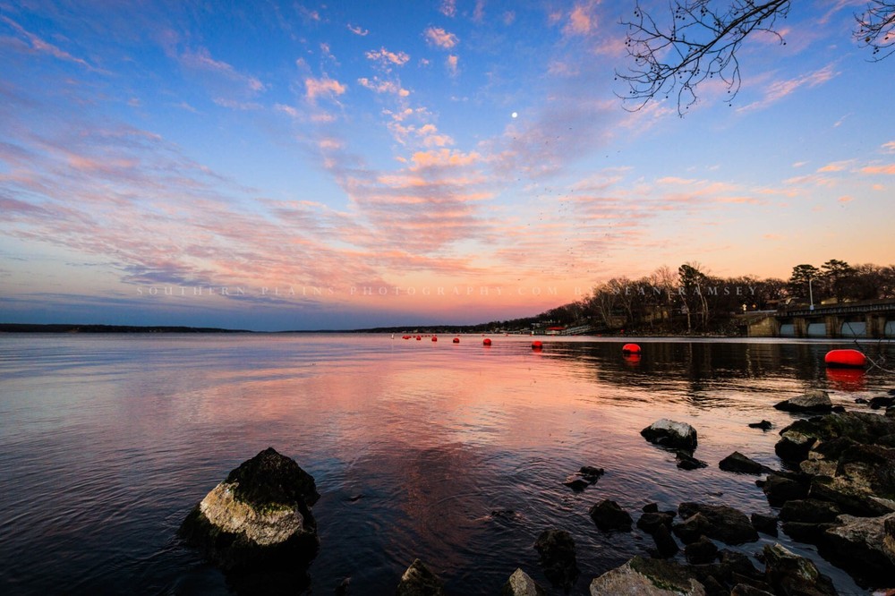 Grand Lake Photography Print: Oklahoma, Landscape, Sunset, Picture, Photo