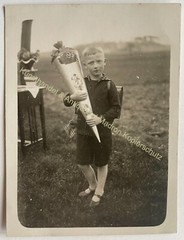 orig. Photo Child Boy School Bag Enrollment First Day of School Grade School Circa 1920