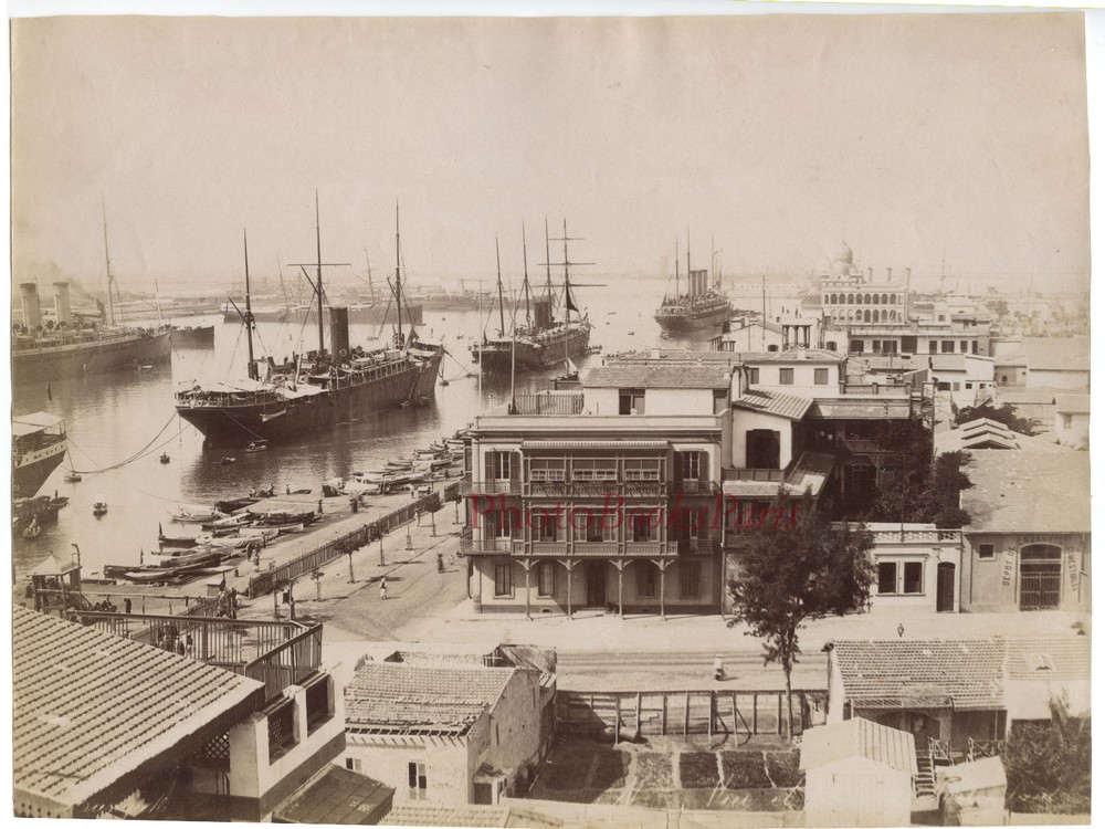 Egypt Port Said Photo Zangaki; Photo Vintage Album Circa 1875