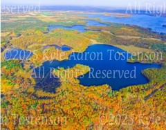 Osprey Lake, Hayward, Sawyer County Wisconsin Overhead Photo. Frame Optional.
