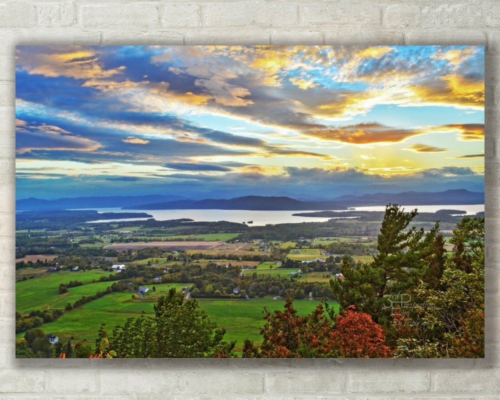 Vermont Landscape, Sunset, Scenic Art – Fine Art Photo on Metal, Canvas or Paper